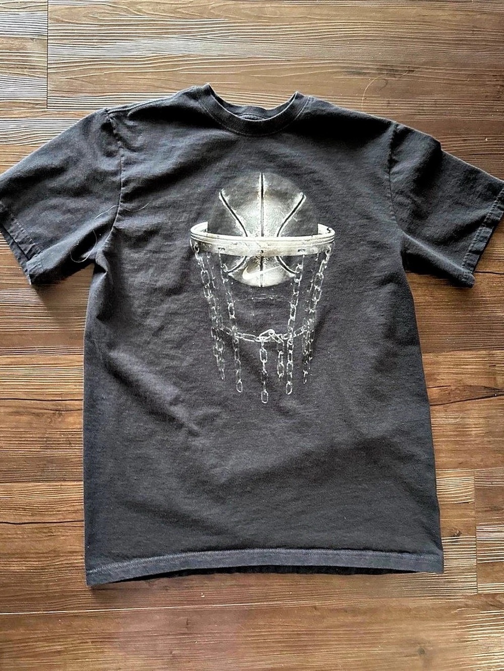 Nike Black Basketball Hoop Graphic T-Shirt Size Large